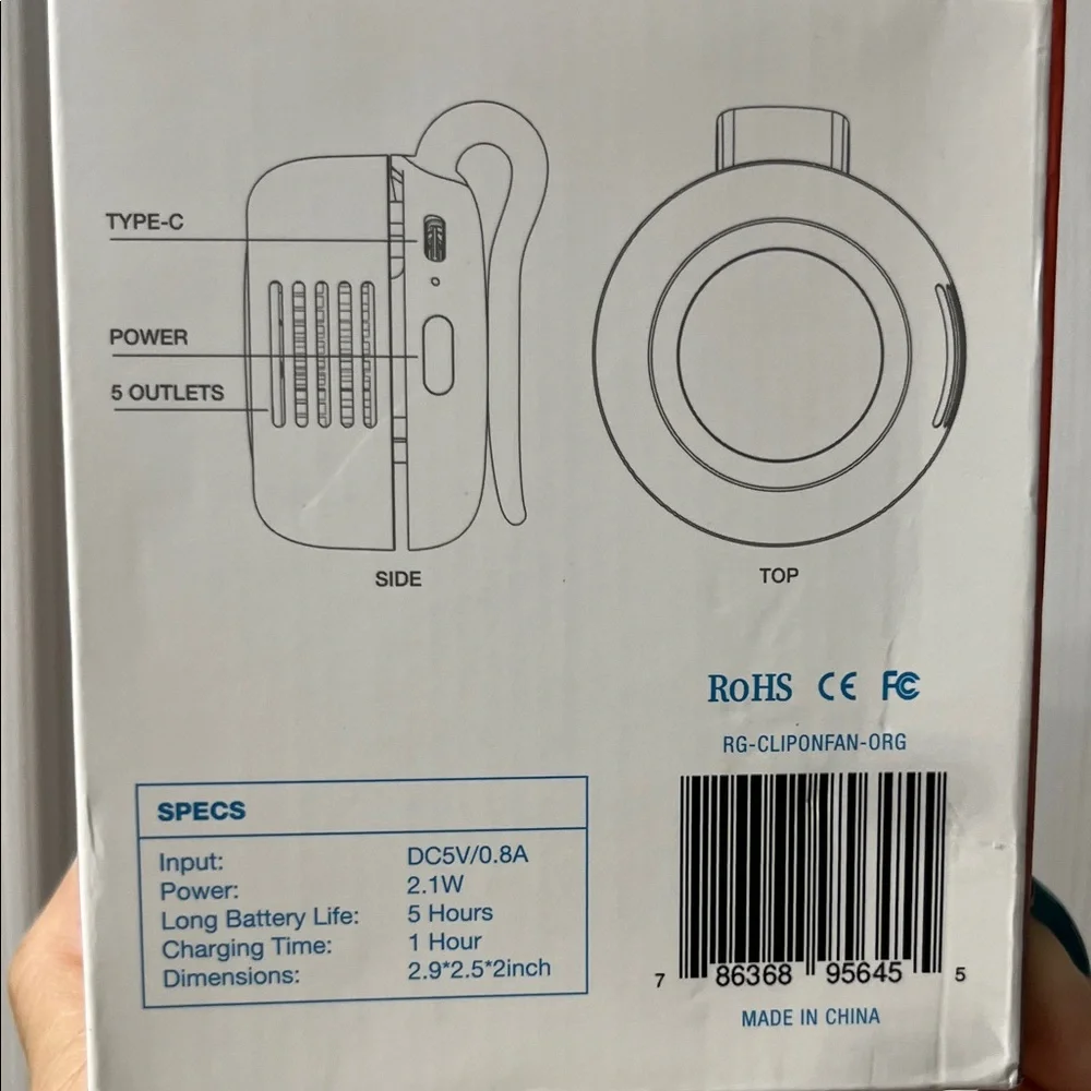 💨Portable Clip-On Cooling Fan - Vibrant Orange🧡 - Picture 2 of 4
